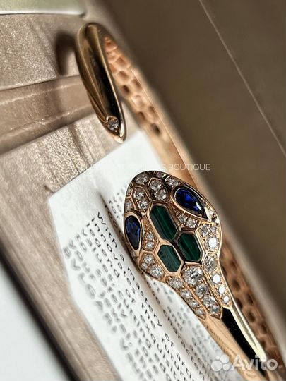 Браслет bvlgari serpenti розовое золото 750