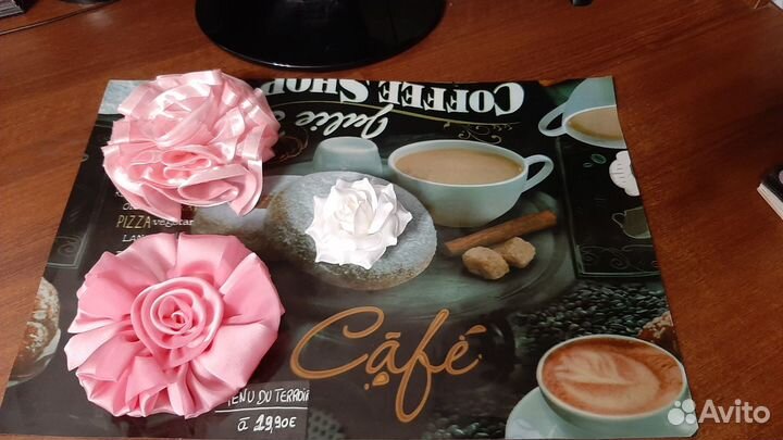 Заколки-крабики и резинки-зажимы в форме цветов