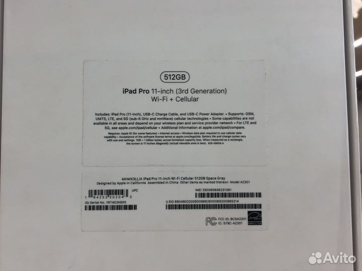 Apple iPad Pro 11-inch Wi-Fi+Cellular 512GB