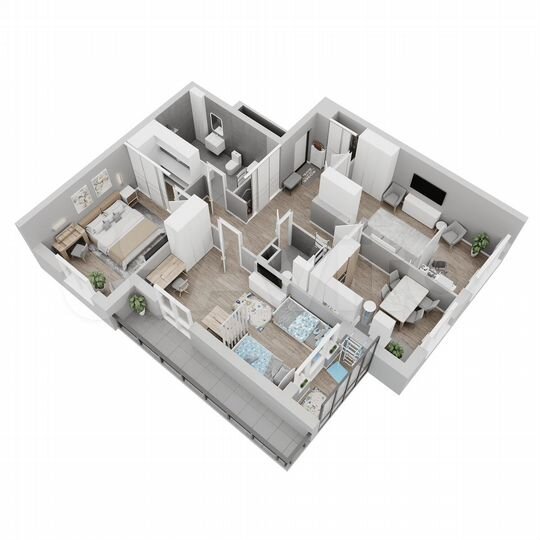 3-к. квартира, 96,4 м², 10/22 эт.