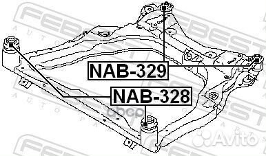 Сайлентблок подрамника задний Nissan Maxima J3