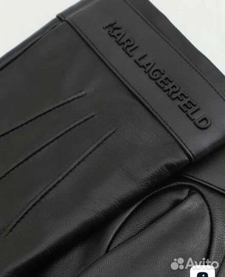 Новые кожаные мужские перчатки Karl Lagerfeld, 9 р