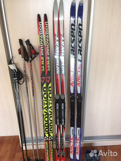 Лыжи детские Larsen 160 и палки 130