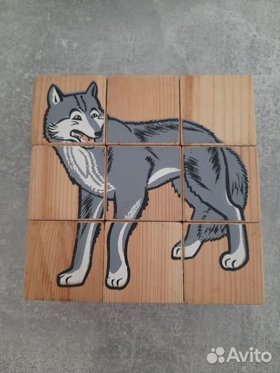 Кубики животные леса