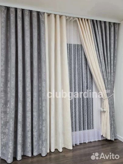 Шторы мрамор 3 М на 2,7