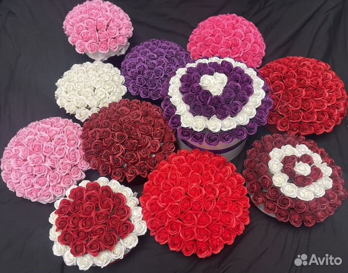 Розы из мыла 53 шт. (Ручная работа)