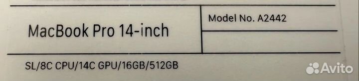 Macbook Pro 14.2 M1 Pro 16+512Gb Space Gray Новый