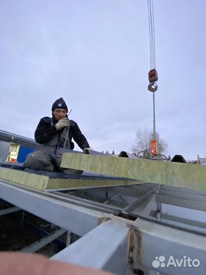 Монтаж сэндвич-панелей