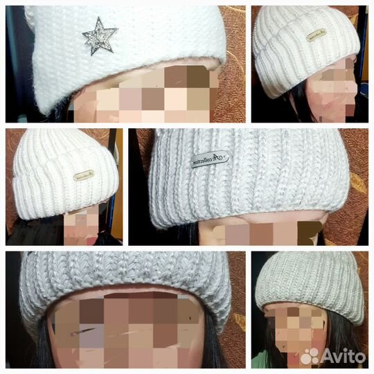 Шапка зимняя женская вязанная
