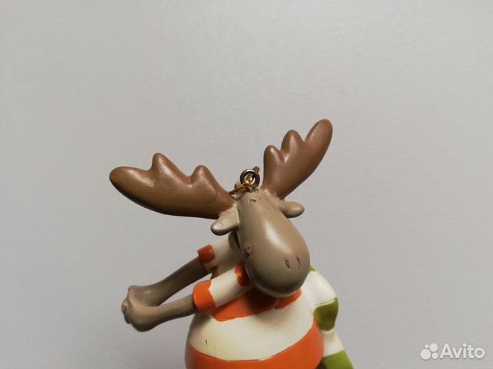 Ёлочное украшение Олень Красный куб