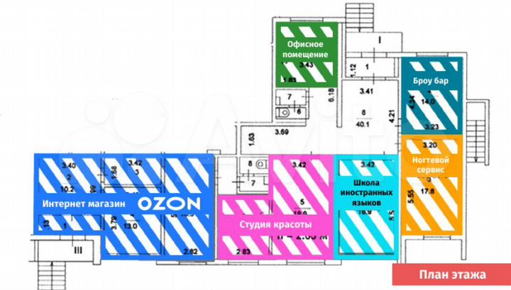 Арендный бизнес в зао(помещение в собст), 181.6 м²