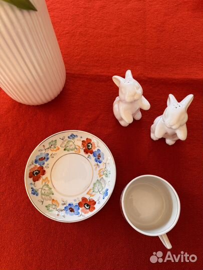 Чайная пара Полевые цветы, Песочное 1959 г