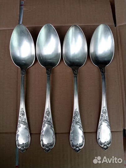 Набор мельхиоровых столовых ложек периода СССР