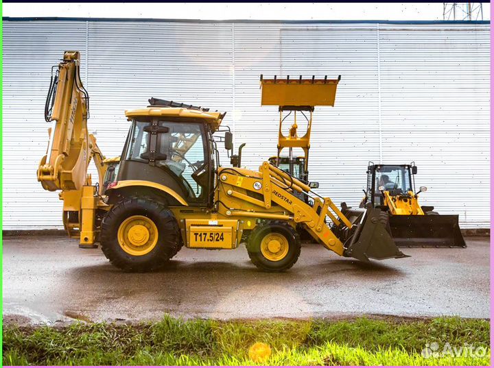 Закаленное стекло на экскаватор-погрузчик Трактор redstar T 17.5 24