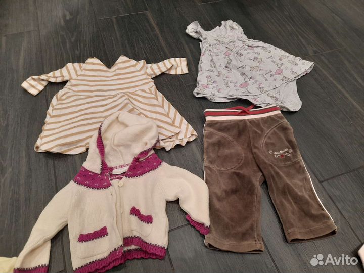 Пакет вещей для девочки 6-9 мес. 68- 80 см