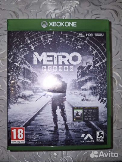Диски на xbox one метро исход
