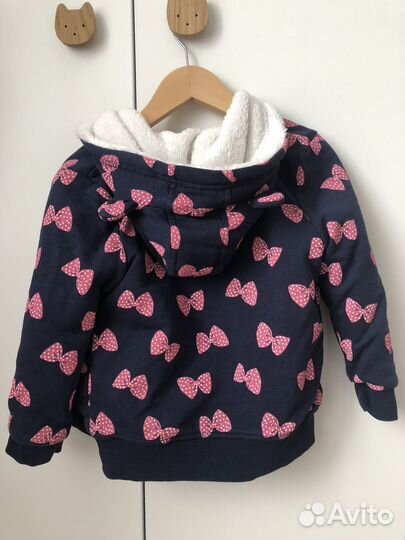 Кофта утепленная для девочки 98 104