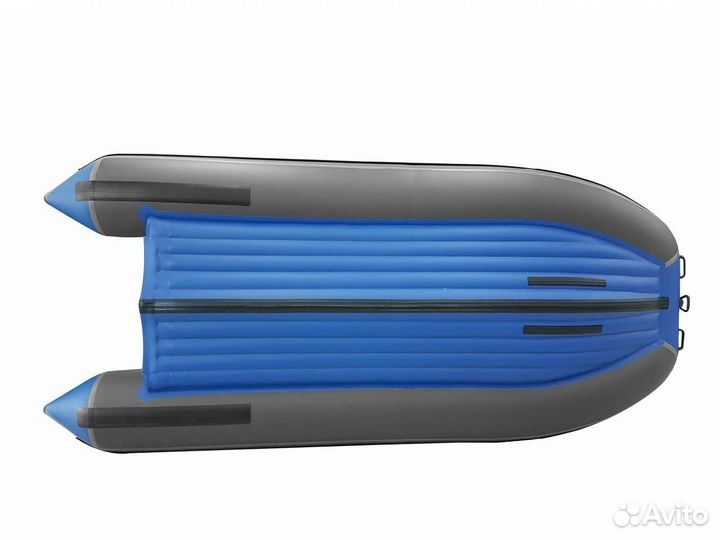 Лодка Пвх Orca 380 нд с фальшбортом серый/темно-си