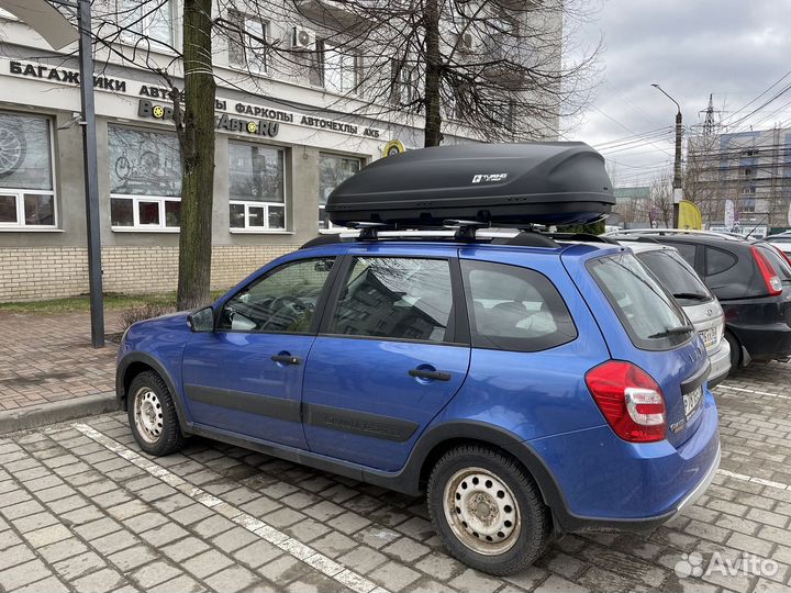 Автобокс Turino-1 410 литров черный на Kalina