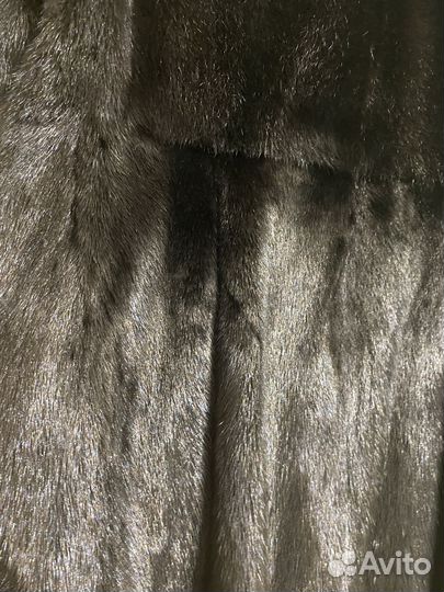 Шуба норковая с капюшоном