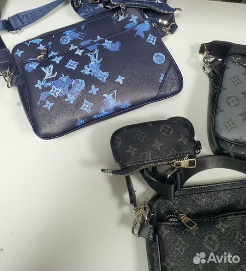 Сумка louis vuitton мужская trio messenger