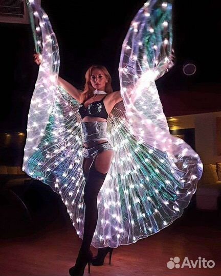 Светодиодные крылья для танца, фотосессии