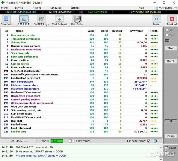 Жесткий диск Hitachi Travelstar Z5K500 500гб