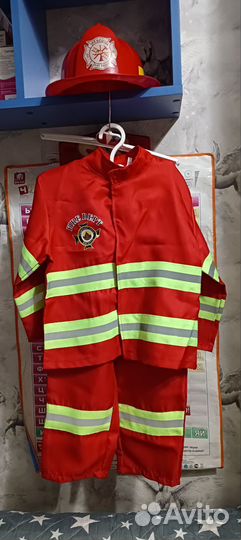 Костюм пожарного детский 110 б/у