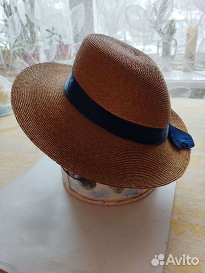 Шляпа из рисовой соломки, времён СССР, винтаж