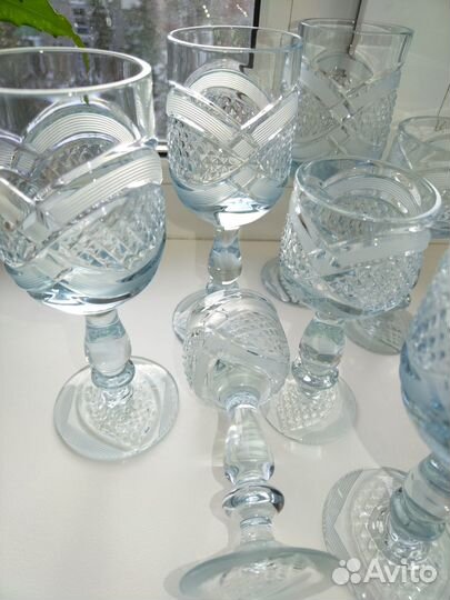 Набор фужеры.Цветной хрусталь