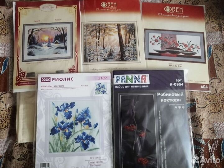 Наборы для вышивки крестом с большим запасом ниток