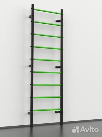 Шведская стенка антик-перекладины зеленые