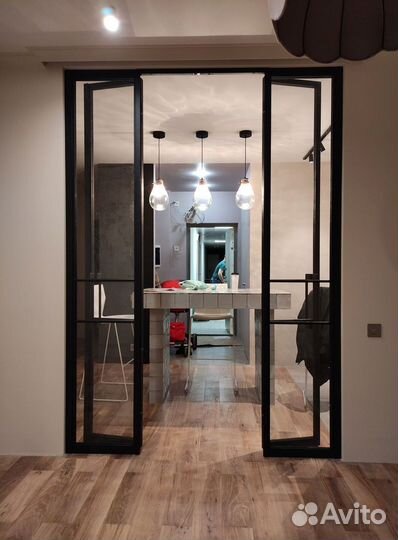 Перегородки алюминиевые стеклянные