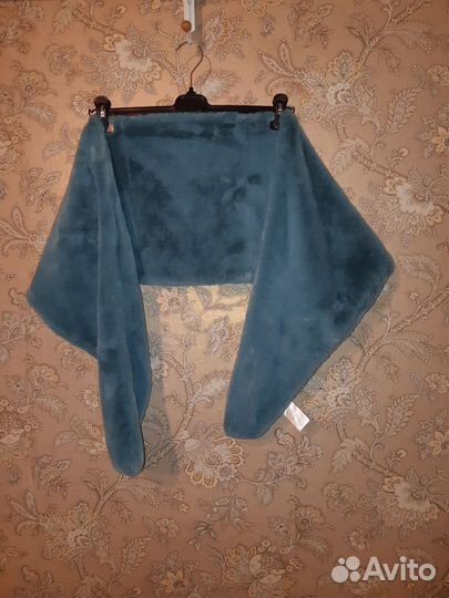 Гаржетка меховая серо голубая