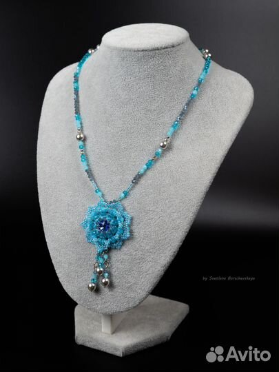 Цветок подвеска ручной работы