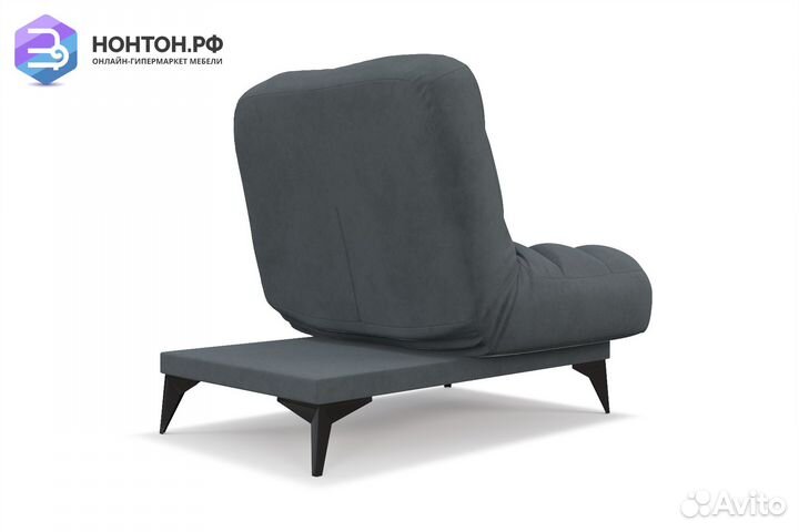 Кресло клик-кляк Арно велюр серо-синий