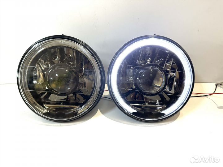 Фары с линзой на ниву