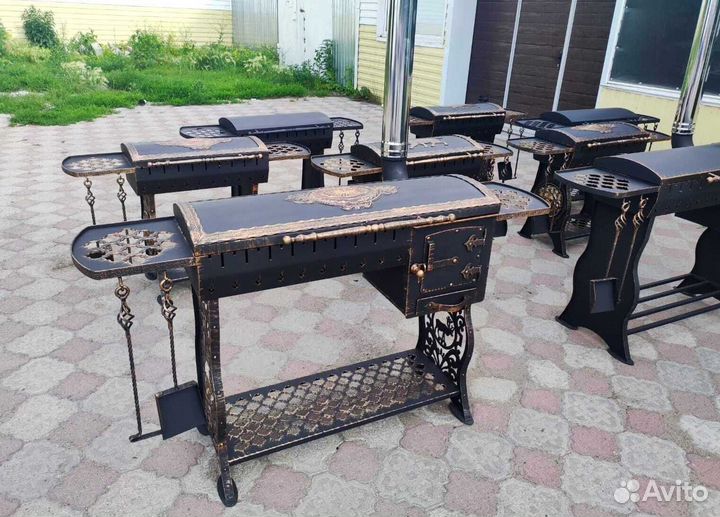 Мангал казан барбекю 4-6 мм с декором