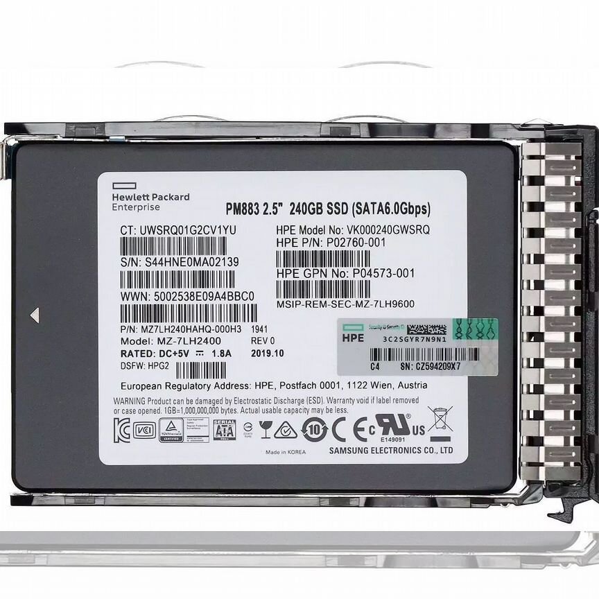 [VK000240GWSRQ] Жесткий Диск Hp 240gb Sata2 2,5" Ss Vk000240gwsrq