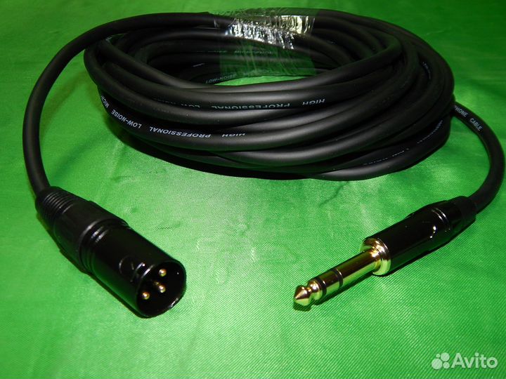 Кабель для подключения колонок jack 6,5 -xlr папа