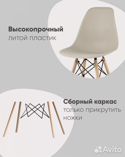 Стул Eames Style DSW черный 4 шт. комплект