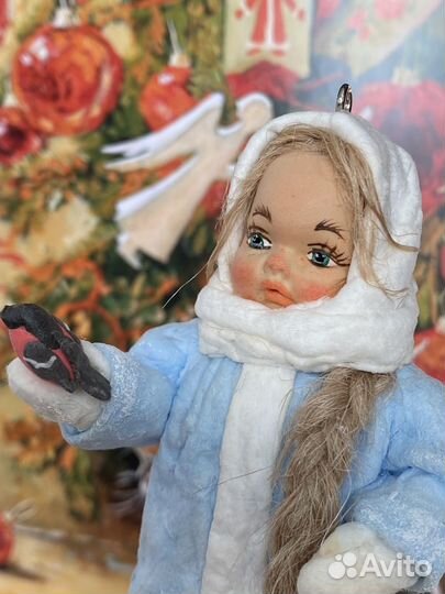 Елочная игрушка из ваты