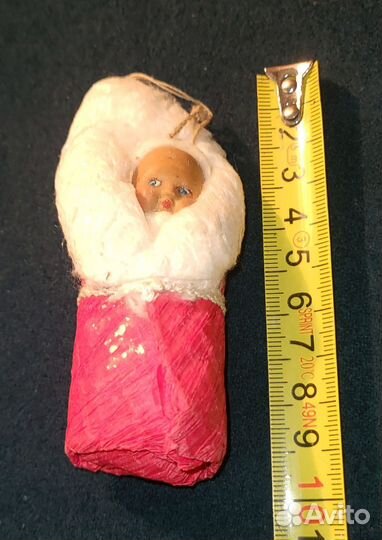 Ватная ёлочная игрушка СССР Ребенок в конверте 40г