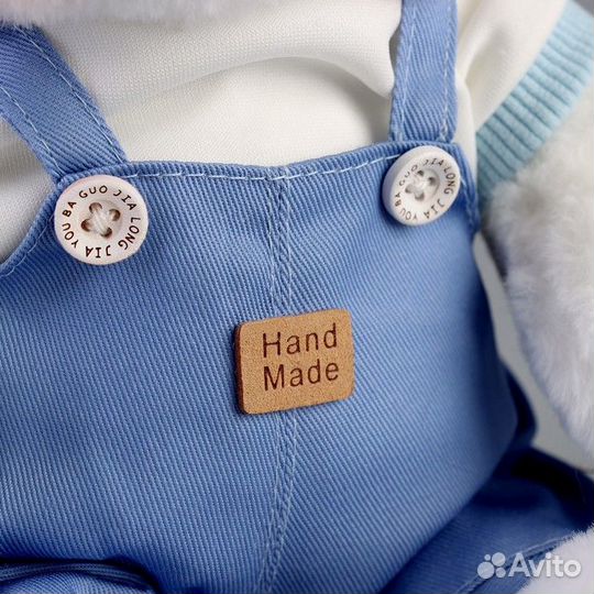 Мягкая игрушка 'Little Friend', медведь в синем ко