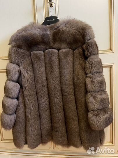 Шуба песец Elena furs 42 цвета соболя