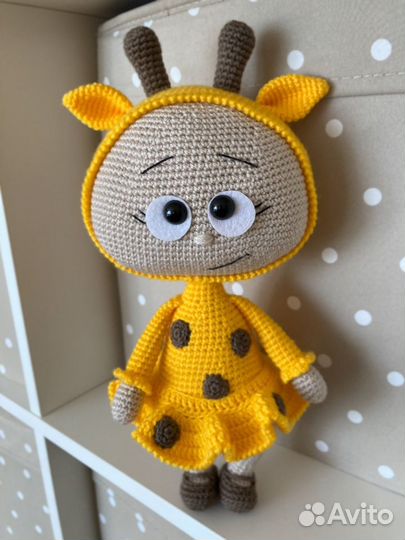 Вязаная игрушка Зайка Лиса Микки Пчела Жираф