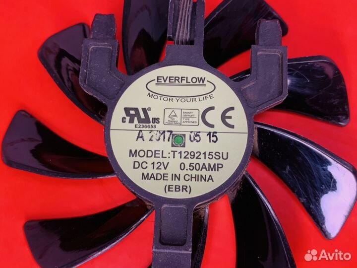 Кулер 3шт 4 pin для видеокарт 960 1050 ti 1060 107