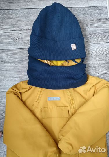 Демисезонные шапка и снуд на флисе