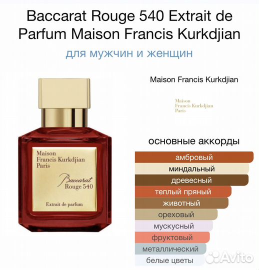 Духи Распив Baccarat 540 Extrait парфюм