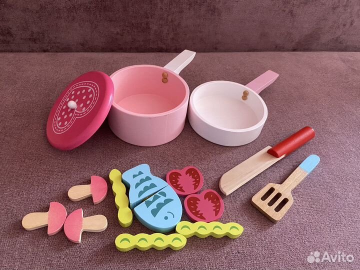 Набор детской деревянной посуды